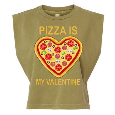 Pizza Is My Valentine Funny Pizza Lover Garment-Dyed Women's Muscle Tee