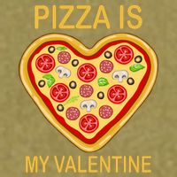 Pizza Is My Valentine Funny Pizza Lover Garment-Dyed Women's Muscle Tee