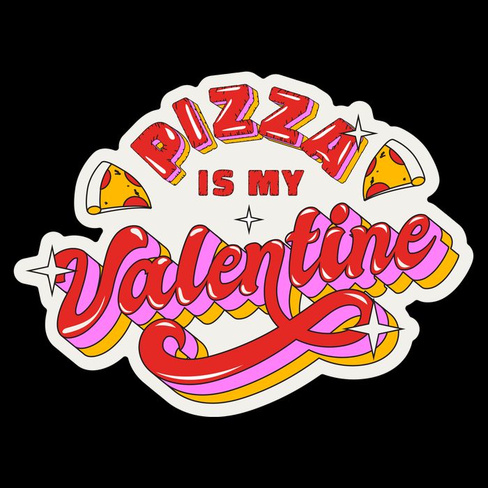 Pizza Is My Valentine Funny Valentine's Day Love Cooling Performance Crew T-Shirt