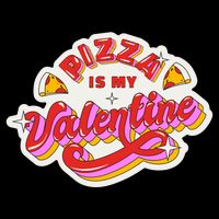 Pizza Is My Valentine Funny Valentine's Day Love Drawstring Bag