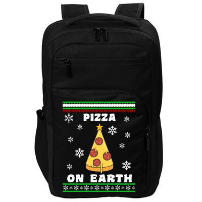 Pizza On Earth Ugly Christmas Impact Tech Backpack