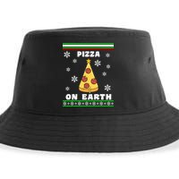Pizza On Earth Ugly Christmas Sustainable Bucket Hat