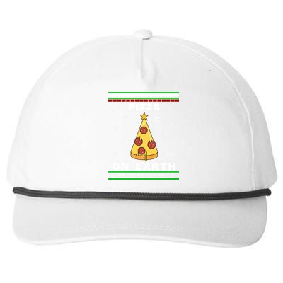 Pizza On Earth Ugly Christmas Snapback Five-Panel Rope Hat