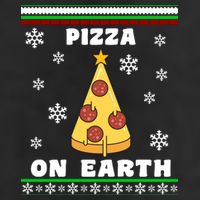 Pizza On Earth Ugly Christmas Adult Drive Performance Visor