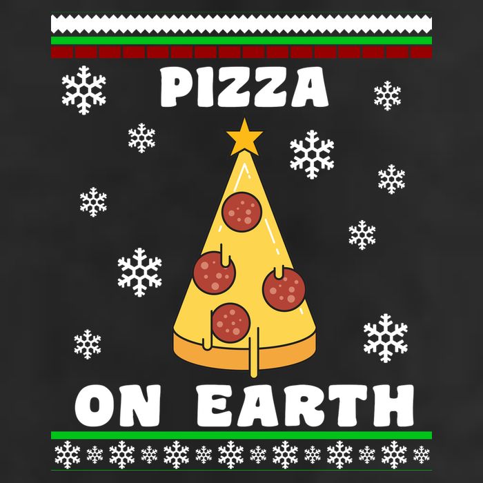 Pizza On Earth Ugly Christmas Adult Drive Performance Visor