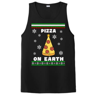 Pizza On Earth Ugly Christmas PosiCharge Competitor Tank