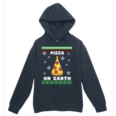 Pizza On Earth Ugly Christmas Urban Pullover Hoodie