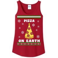 Pizza On Earth Ugly Christmas Ladies Essential Tank