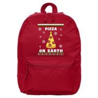 Pizza On Earth Ugly Christmas 16 in Basic Backpack