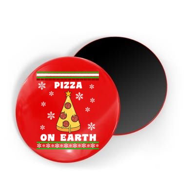 Pizza On Earth Ugly Christmas Magnet