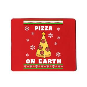 Pizza On Earth Ugly Christmas Mousepad