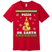 Pizza On Earth Ugly Christmas Premium T-Shirt