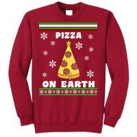 Pizza On Earth Ugly Christmas Tall Sweatshirt