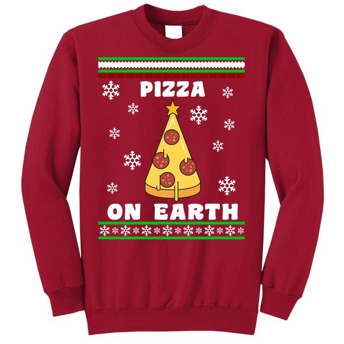 Pizza On Earth Ugly Christmas Tall Sweatshirt