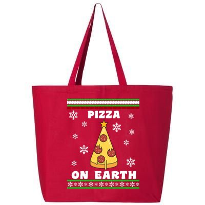 Pizza On Earth Ugly Christmas 25L Jumbo Tote