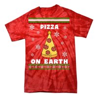 Pizza On Earth Ugly Christmas Tie-Dye T-Shirt