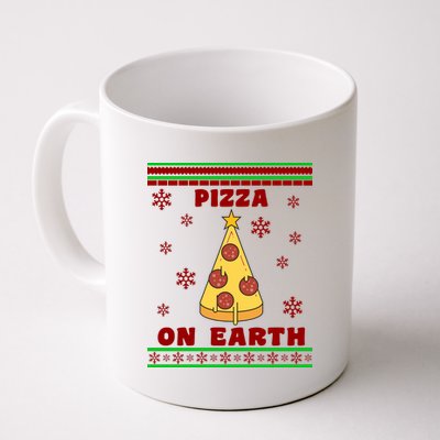 Pizza On Earth Ugly Christmas Coffee Mug