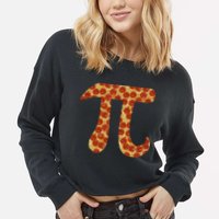 Pizza Pi 3.14 Cropped Pullover Crew