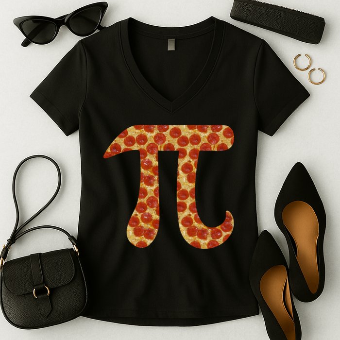 Pizza Pi 3.14 Women's V-Neck T-Shirt