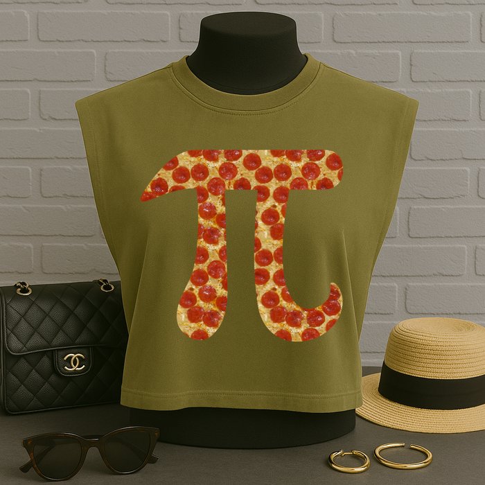 Pizza Pi 3.14 Garment-Dyed Women's Muscle Tee
