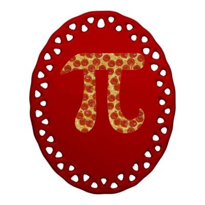 Pizza Pi 3.14 Ceramic Oval Ornament