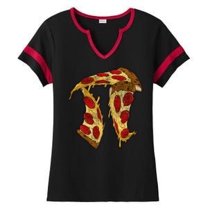 Pizza Pi Day Ladies Halftime Notch Neck Tee