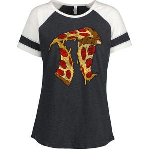 Pizza Pi Day Enza Ladies Jersey Colorblock Tee