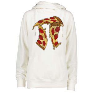 Pizza Pi Day Womens Funnel Neck Pullover Hood