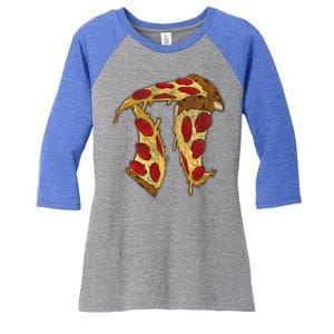 Pizza Pi Day Women's Tri-Blend 3/4-Sleeve Raglan Shirt