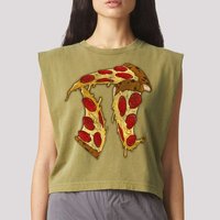 Pizza Pi Day Garment-Dyed Women's Muscle Tee
