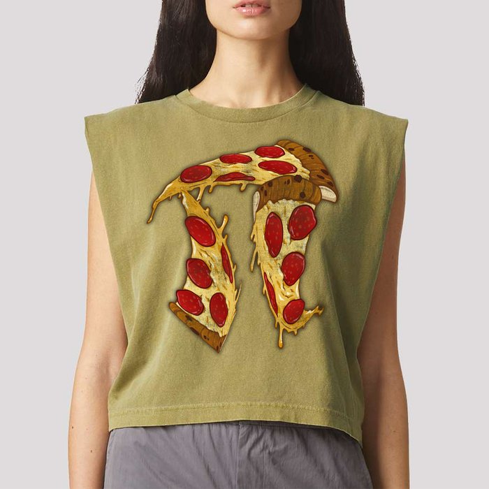 Pizza Pi Day Garment-Dyed Women's Muscle Tee