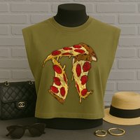 Pizza Pi Day Garment-Dyed Women's Muscle Tee
