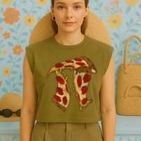 Pizza Pi Day Garment-Dyed Women's Muscle Tee
