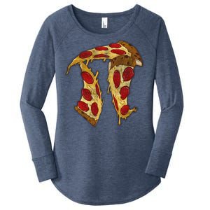 Pizza Pi Day Women's Perfect Tri Tunic Long Sleeve Shirt