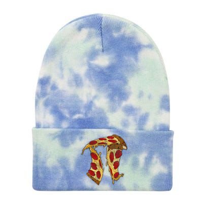 Pizza Pi Day Tie Dye 12in Knit Beanie