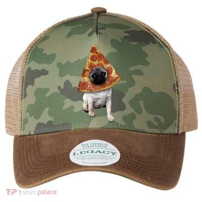 Pizza Pug Dog Legacy Tie Dye Trucker Hat