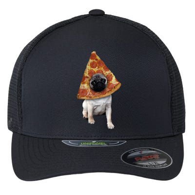 Pizza Pug Dog Flexfit Unipanel Trucker Cap