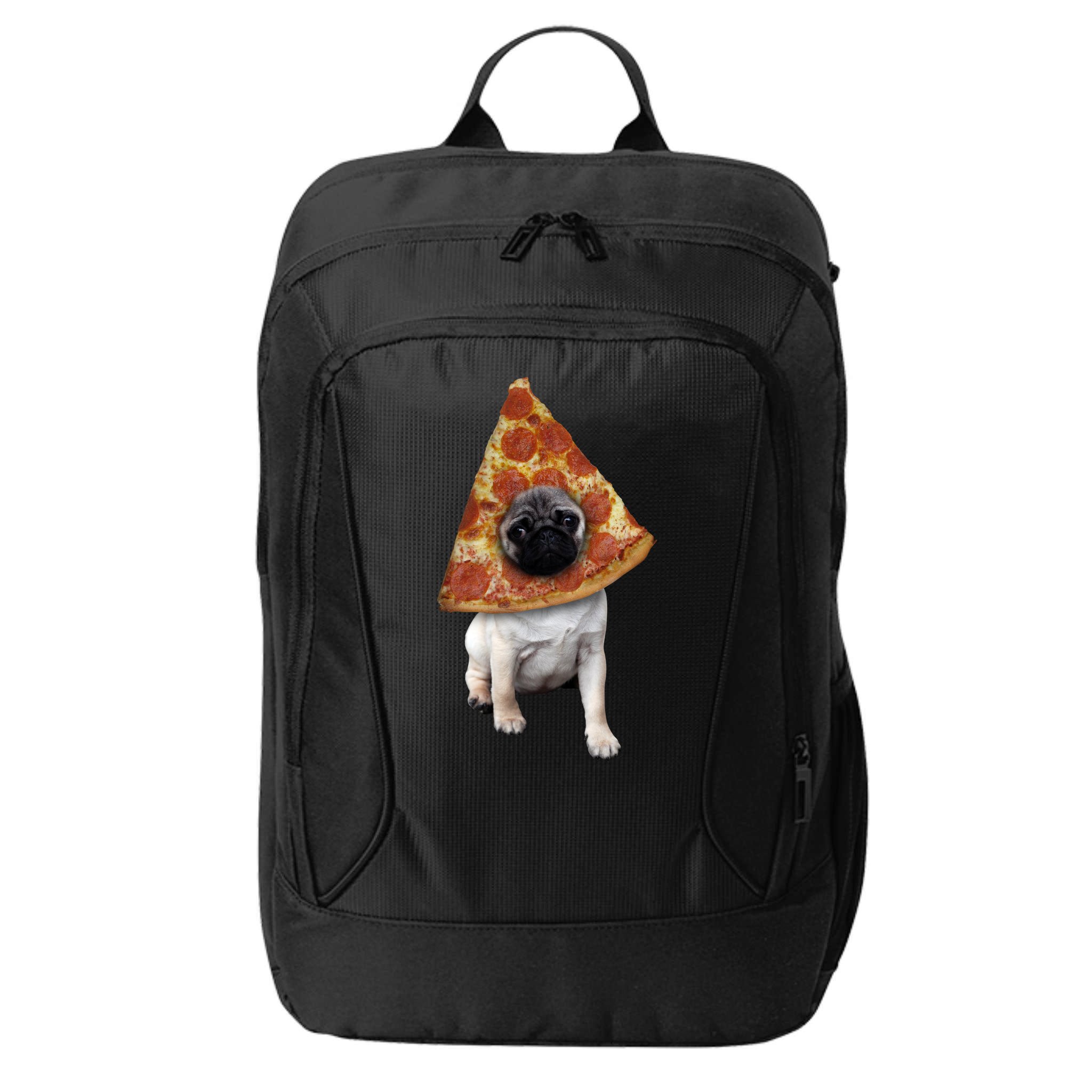 Pizza Pug Dog City Backpack
