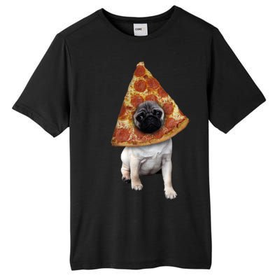 Pizza Pug Dog Tall Fusion ChromaSoft Performance T-Shirt