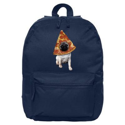 Pizza Pug Dog 16 in Basic Backpack