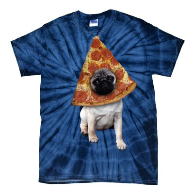 Pizza Pug Dog Tie-Dye T-Shirt