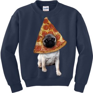 Pizza Pug Dog Kids Sweatshirt