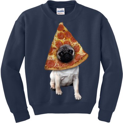 Pizza Pug Dog Kids Sweatshirt