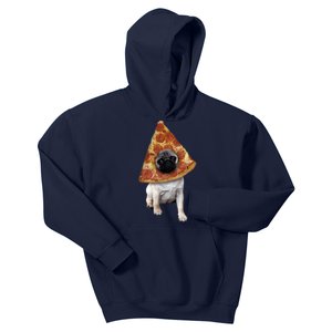 Pizza Pug Dog Kids Hoodie