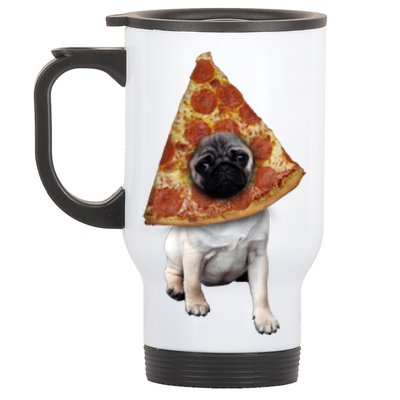 Pizza Pug Dog Stainless Steel Travel Mug