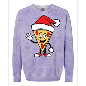 Pizza Santa Colorblast Crewneck Sweatshirt