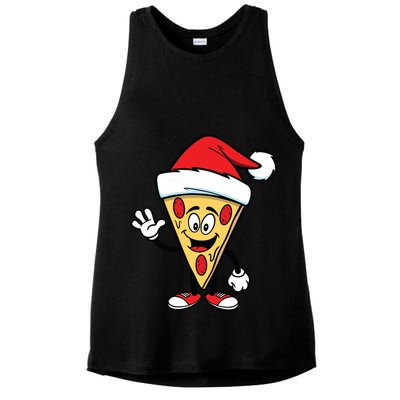 Pizza Santa Ladies PosiCharge Tri-Blend Wicking Tank