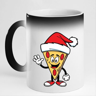 Pizza Santa 11oz Black Color Changing Mug