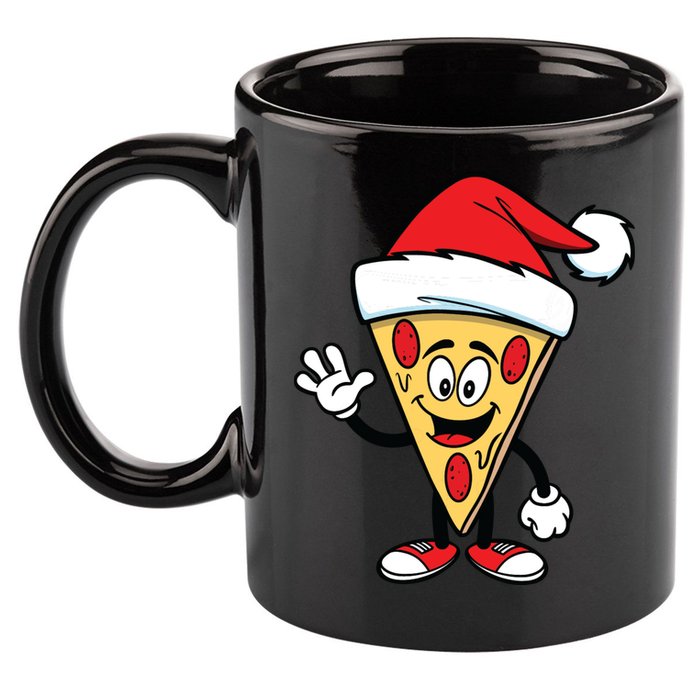 Pizza Santa 11oz C Handle Ceramic Mug