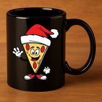 Pizza Santa 11oz C Handle Ceramic Mug